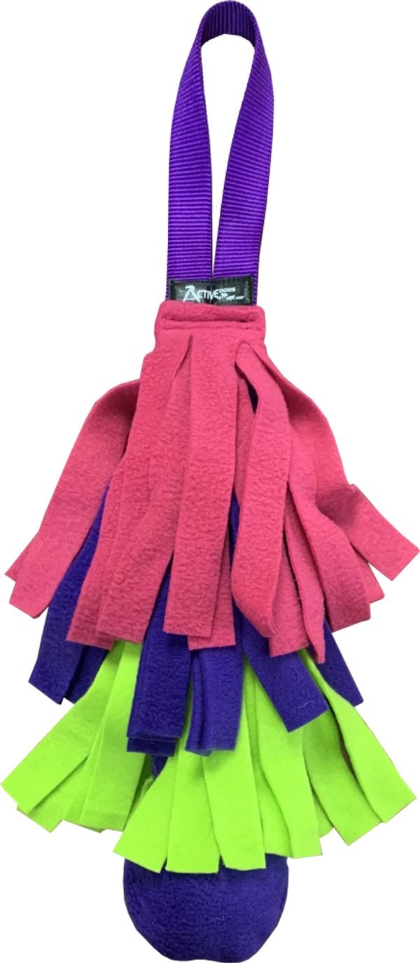 51 Fleece Tails Tug W/Squeaker Ball 1 51 Fleece Tails Tug W/Squeaker Ball