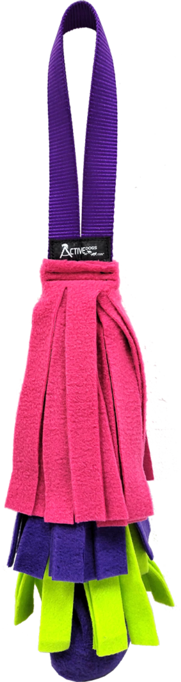 51 Fleece Tails Tug W/Squeaker Ball 3 51 Fleece Tails Tug W/Squeaker Ball - Image 3