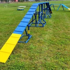 Agility PVC Deluxe Double Dog Walk Bases W/Side Ramps -Agility Shop 350789 14 07359.1663686980