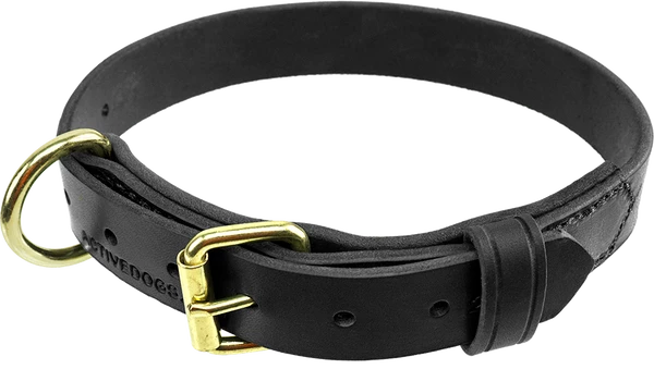 Military Spec Leather Dog Collar 1.25" 1 Military Spec Leather Dog Collar 1.25"