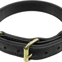 Military Spec Leather Dog Collar 1.25" 9 Military Spec Leather Dog Collar 1.25" -Agility Shop 401619BK full 94973.1638911379