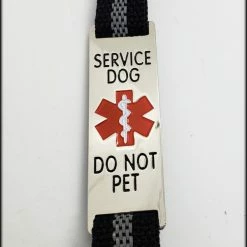Reflective Service Dog 5' Leash W/Chrome Service Dog ID Tag -Agility Shop 407022 3 full 79319.1638911469