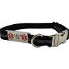 Reflective Service Dog Collar W/Chrome Service Dog ID Tag
