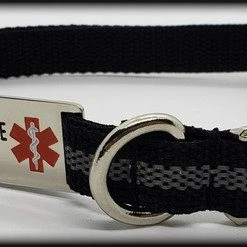 Reflective Service Dog Collar W/Chrome Service Dog ID Tag -Agility Shop 407023 5 full 55171.1638911510