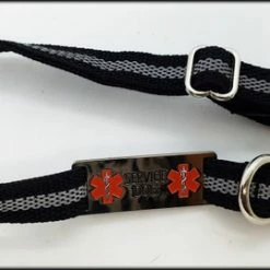 Reflective Service Dog Collar W/Chrome Service Dog ID Tag -Agility Shop 407023 7 full 90570.1638911497