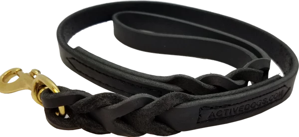 Military Spec Braided Leather Dog Leash 3/4" 1 Military Spec Braided Leather Dog Leash 3/4"