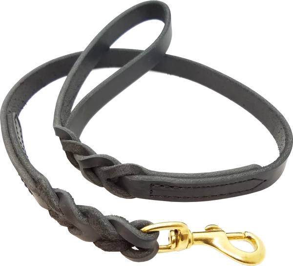 Military Spec Braided Leather Dog Leash 3/4" 2 Military Spec Braided Leather Dog Leash 3/4" - Image 2