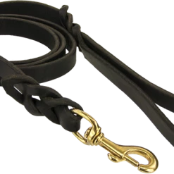 CaliberDog Braided Leather Leash 5.5' -Agility Shop 424282 4 full 80505.1638911443
