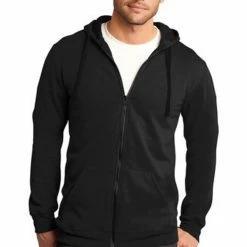 Custom Logo Embroidered Hoodie -Agility Shop 5718 Black 1 DT800BlackModelFront2 337W 50275.1644234012