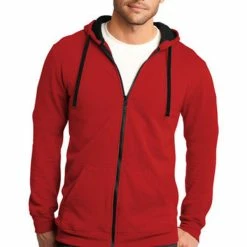 Custom Logo Embroidered Hoodie -Agility Shop 5718 NewRed 1 DT800NewRedModelFront2 337W 89462.1644617195
