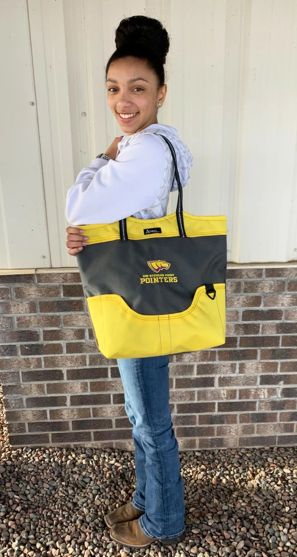 Custom Graphic Logo/Text 2-Tone Tote Bag 4 Custom Graphic Logo/Text 2-Tone Tote Bag - Image 4