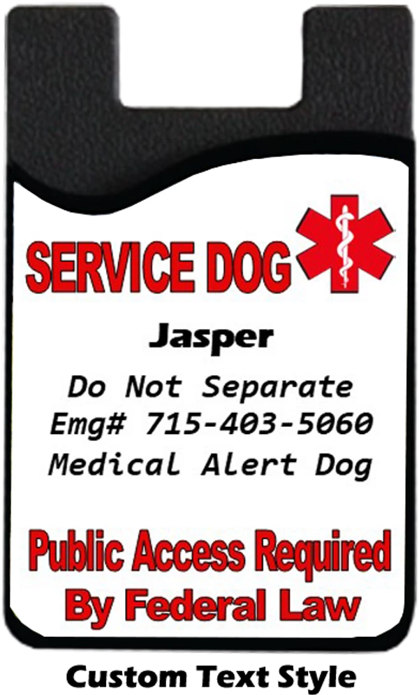 Service Dog Card Caddy - Do Not Separate Or Custom Text 3 Service Dog Card Caddy - Do Not Separate Or Custom Text - Image 3