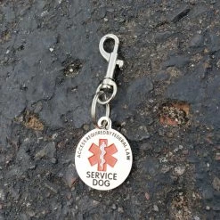 Service Dog Tag Medical Alert - ADA Access Required Chrome Tag -Agility Shop 701218 3 full 76563.1650884481