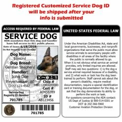 2pk Service Dog Photo ID Card + 2 Carriers + Free Registration + Digital Copy For Airline Travel -Agility Shop 701221 4 full 32088.1656416632.1280.1280 41069.1673628350