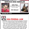 Handler & K9 Service Dog Identification Cards + Free Digital Copy