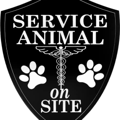 Engraved Service Animal Sign -Agility Shop 701231BK full 37654.1638911408