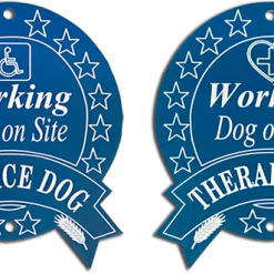 Engraved Therapy/Service Dog Sign -Agility Shop 701232B BLU full 46455.1638911348