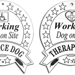 Engraved Therapy/Service Dog Sign -Agility Shop 701232B WHI full 22501.1638911354