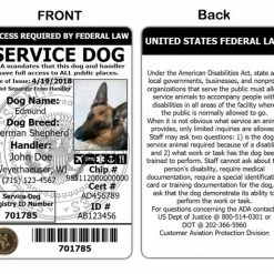 ActiveDogs Registered Service Dog ID Card + 3 Key Tag Cards + Clip-On Carrier + Free Digital Copy -Agility Shop 701242 3 full 28480.1638911515