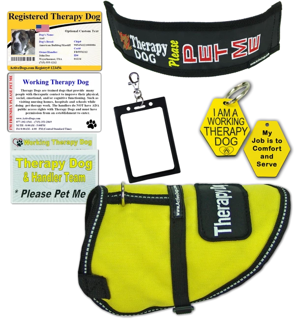 Deluxe Small Therapy Dog Vest Starter Kit 1 Deluxe Small Therapy Dog Vest Starter Kit