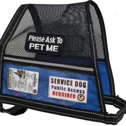 Service Dog Mesh Cape Vest W/ Clear Vinyl Pocket -Agility Shop 707555 32 full 95545.1638911347