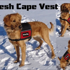 Service Dog Mesh Cape Vest W/ Clear Vinyl Pocket -Agility Shop 707555 3 full 61889.1638911343