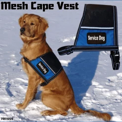 Service Dog Mesh Cape Vest W/ Clear Vinyl Pocket -Agility Shop 707555 5 full 08133.1638911350