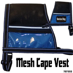 Service Dog Mesh Cape Vest W/ Clear Vinyl Pocket -Agility Shop 707555 6 full 02223.1638911347