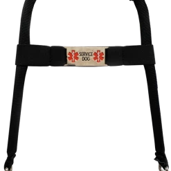 Solid Snap-On Service Dog Bridge Handle With Medical ID Band