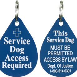 Engraved Plastic Service Dog Access Tag -Agility Shop 7075563 2 BLU full 59490.1638911354