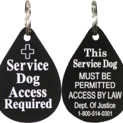 Engraved Plastic Service Dog Access Tag -Agility Shop 7075563 4 BLK full 21696.1638911368