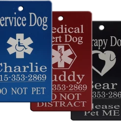Custom Engraved Service Dog Metal Badge