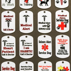 Service Dog Metal Identification Tag Double Sided -Agility Shop 707556MDT full 04623.1638911412