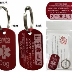 Aluminum Service Dog Tag - Dog & Handler Double Sided Registered Tag -Agility Shop 7075577R 1 full 25466.1638911481