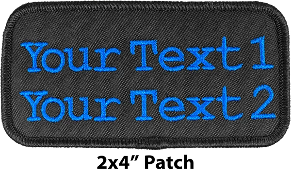 Custom Embroidered Text Patch 2 Custom Embroidered Text Patch - Image 2