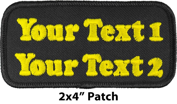 Custom Embroidered Text Patch 3 Custom Embroidered Text Patch - Image 3