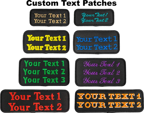 Custom Embroidered Text Patch 1 Custom Embroidered Text Patch