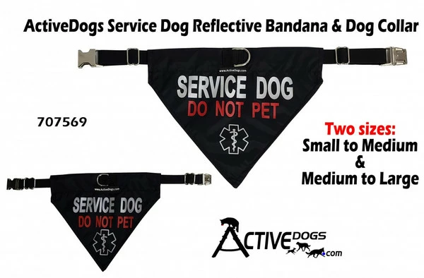 Service Dog Reflective Bandana Dog Collar 2 Service Dog Reflective Bandana Dog Collar - Image 2