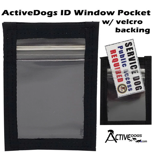 ID Window Pocket W/ Velcro Backing 1 ID Window Pocket W/ Velcro Backing
