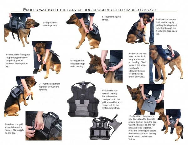 Service Dog Saddle Bag Grocery Getter Harness Vest 29 Service Dog Saddle Bag Grocery Getter Harness Vest - Image 29