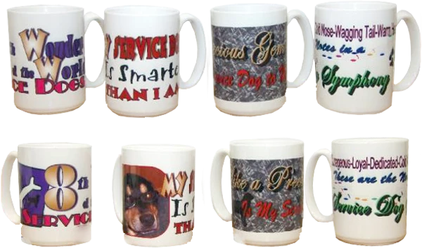 Set Of 4 Service Dog Mugs 1 Set Of 4 Service Dog Mugs
