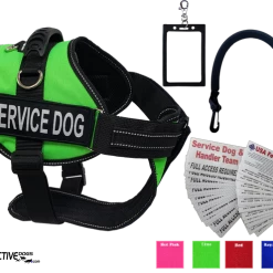Service Dog Starter Kit - Padded Air-Tech Service Dog Harness Vest + Clip-on Bridge Handle & More -Agility Shop 707645 Lime Ad full 36800.1653306090