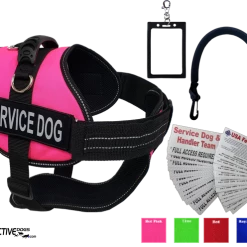 Service Dog Starter Kit - Padded Air-Tech Service Dog Harness Vest + Clip-on Bridge Handle & More -Agility Shop 707645 Pink Ad full 47469.1653306090