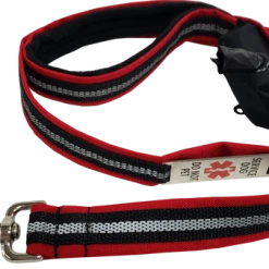Service Dog Reflective Built-In Poop Bag Leash - 13 Color Variety