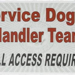 Service Dog/Therapy Dog Handler Team Cards - 25pk