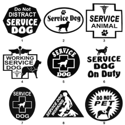 Service Dog Vinyl Decals