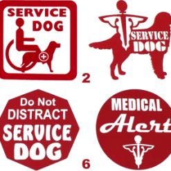 4 In. Service Dog Decals -Agility Shop 707981 Red full 88303.1638911385