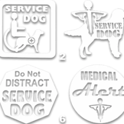 4 In. Service Dog Decals -Agility Shop 707981 White full 03017.1638911378