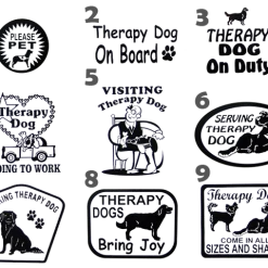 Vinyl Therapy Dog Decal