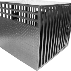 Powder Coated Double Door Diamond Tread Aluminum Dog Crate -Agility Shop 991008LP 3 full 75367.1638911344